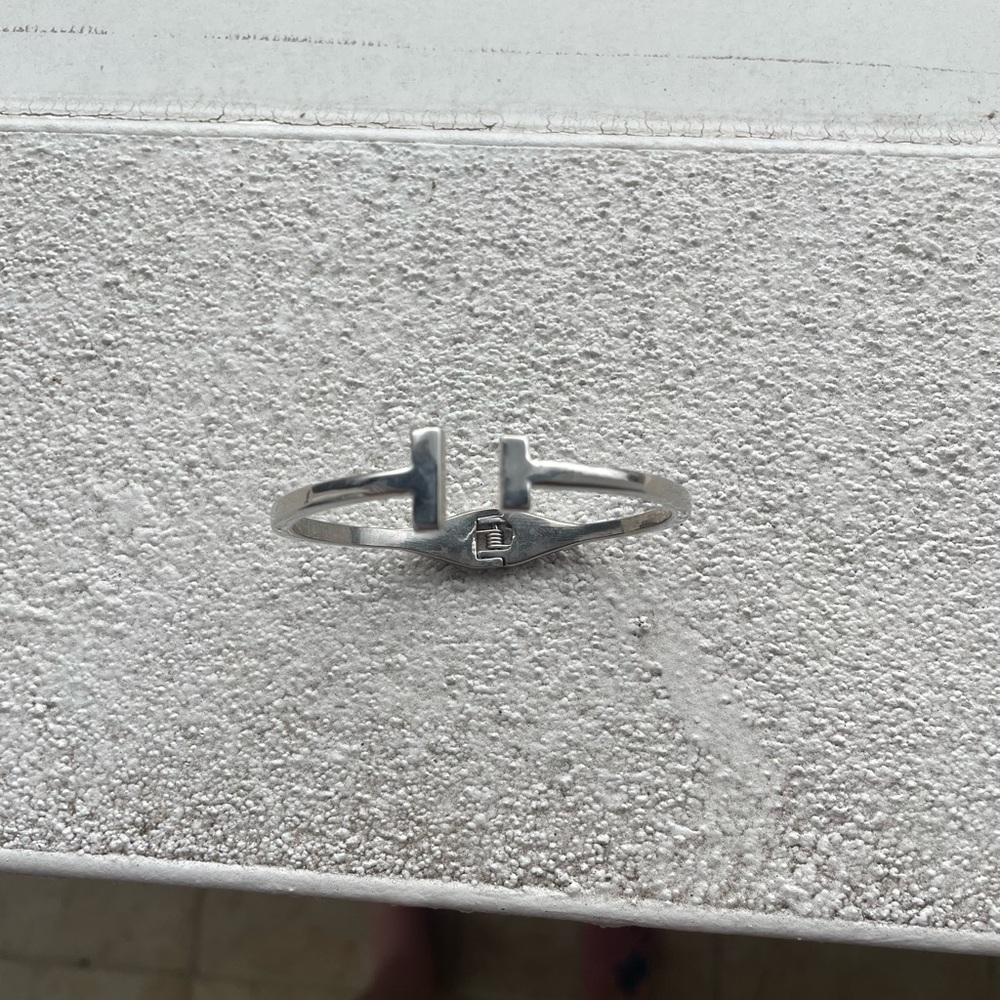 Silver T-Bar Bracelet View 5